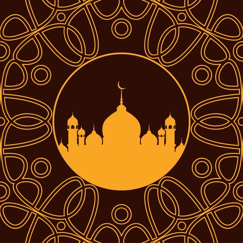 Abstract Eid Mubarak background vector