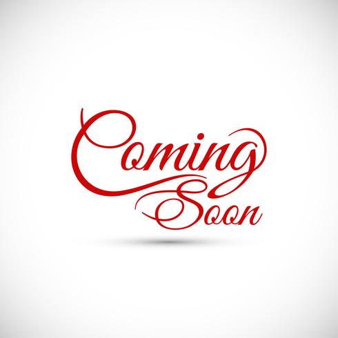 Modern coming soon text background vector