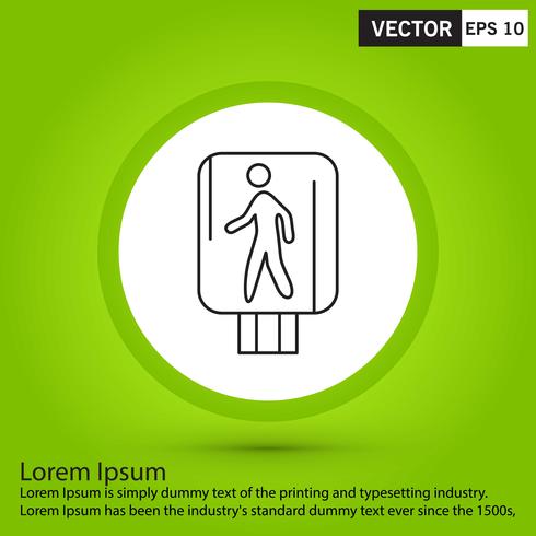 Perfect black icon,vector or pictogram illustration on green background. vector