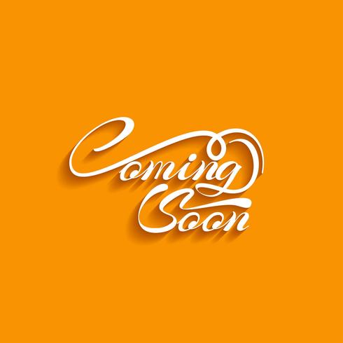 Modern coming soon text background vector