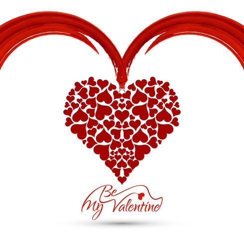 Modern Happy Valentine's day background vector