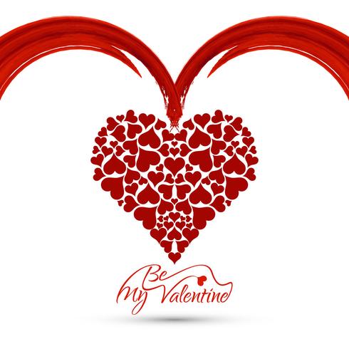 Modern Happy Valentine's day background vector