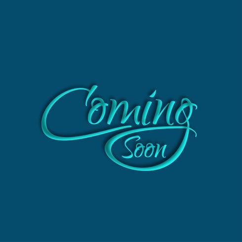 Modern coming soon text background vector