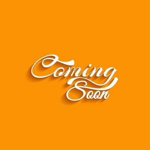 Modern coming soon text background vector