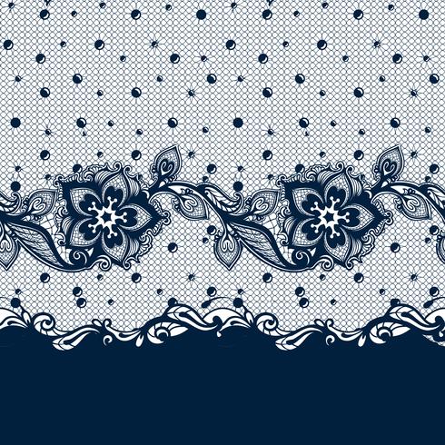 Vector Abstract seamless pattern with lace leaves and flowers pattern