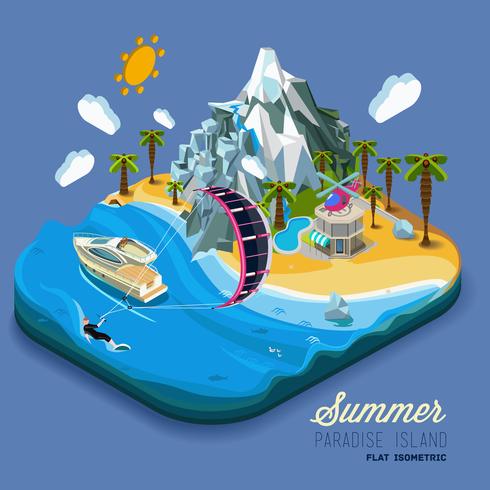 Vacation Beach Scene vector