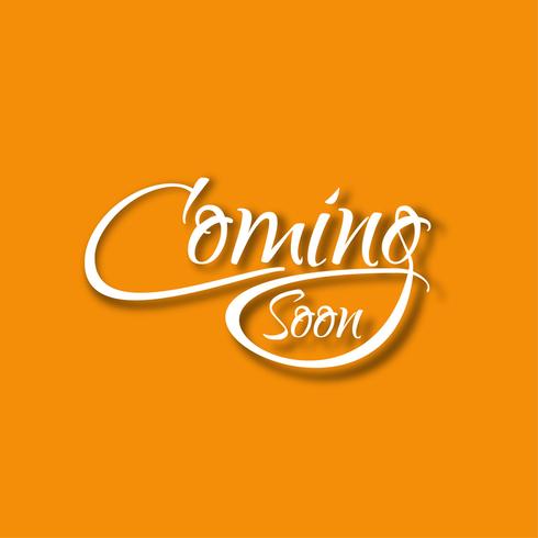 Modern coming soon text background vector