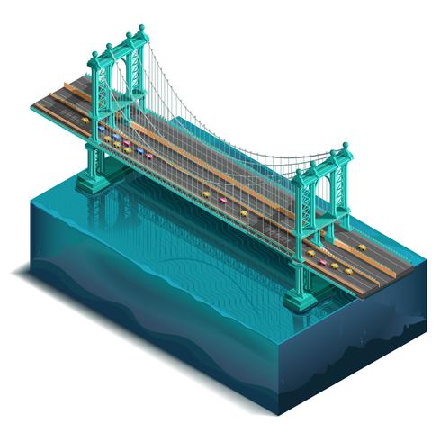 Manhattan Bridge, New York, NY vector