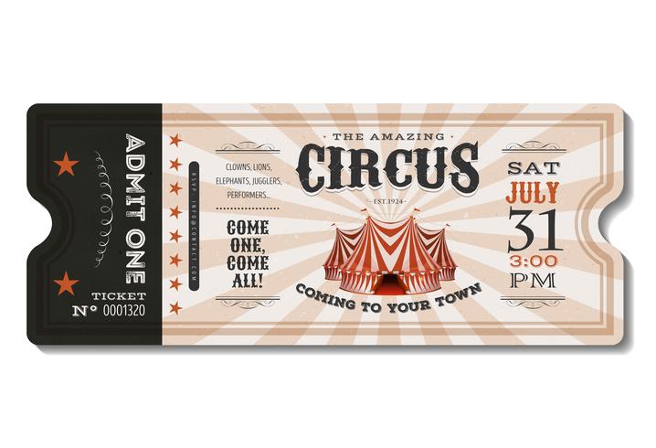 Vintage Circus Ticket vector