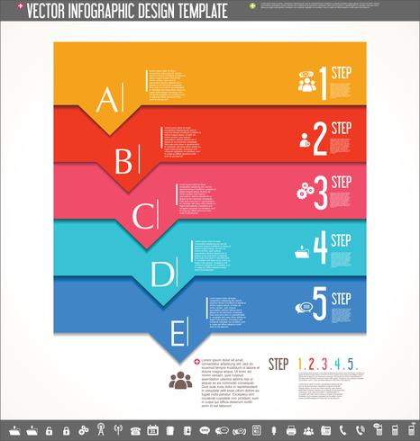 Vector diseño de infografía plantilla diseño colorido