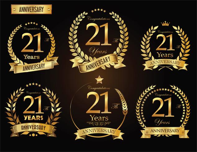 anniversary background vector