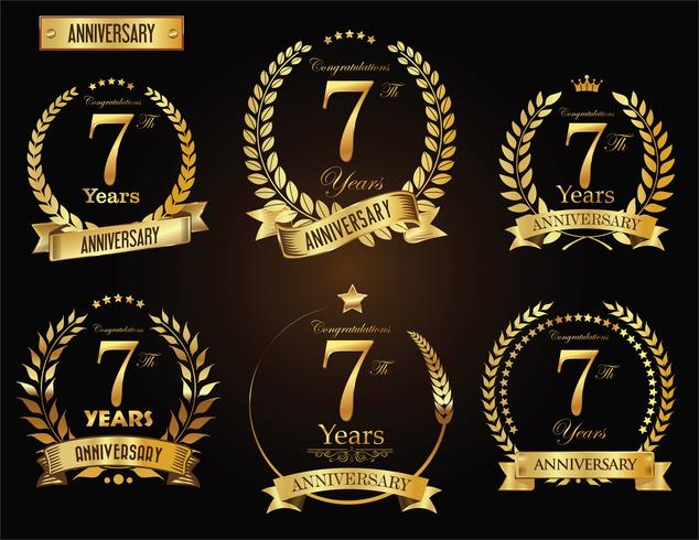 anniversary background vector