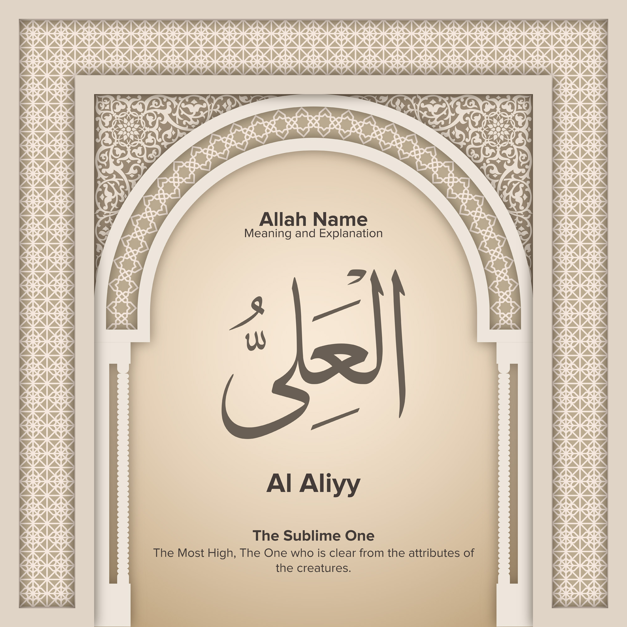 99 Names Of Allah With Meaning And Explanation 323943 Vector Art At