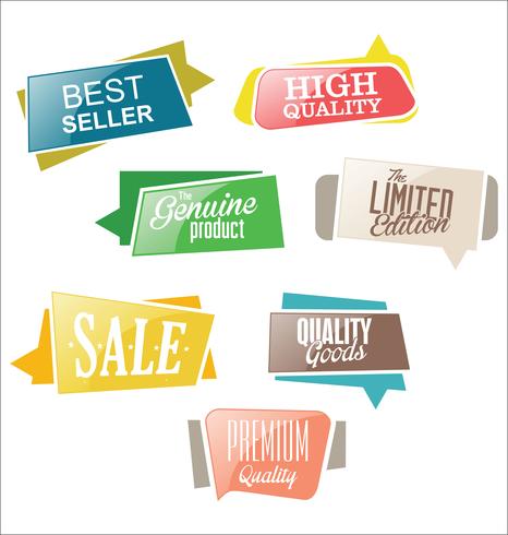 Modern badges stickers and labels collection vector