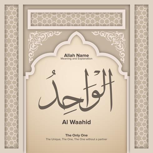 99 names of Allah with Meaning and Explanation vector