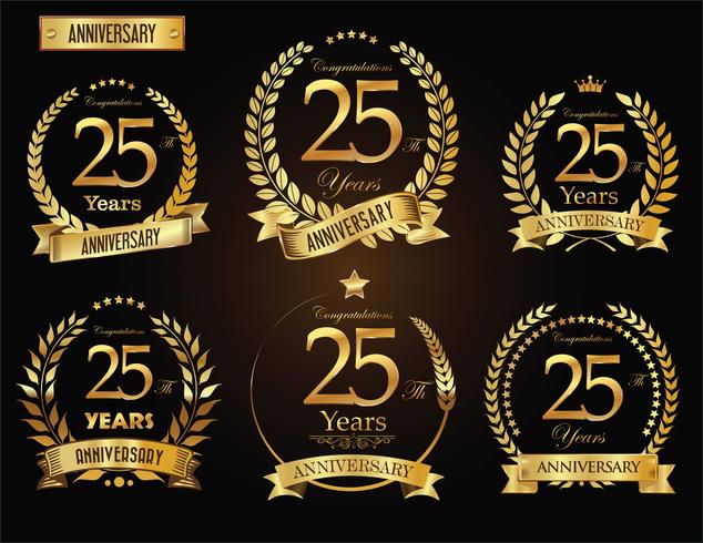 anniversary background vector