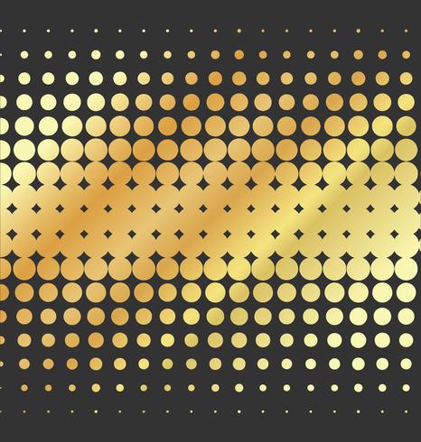 Abstract dotted vector golden background halftone effect