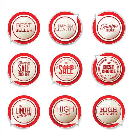 Modern badges stickers and labels collection vector