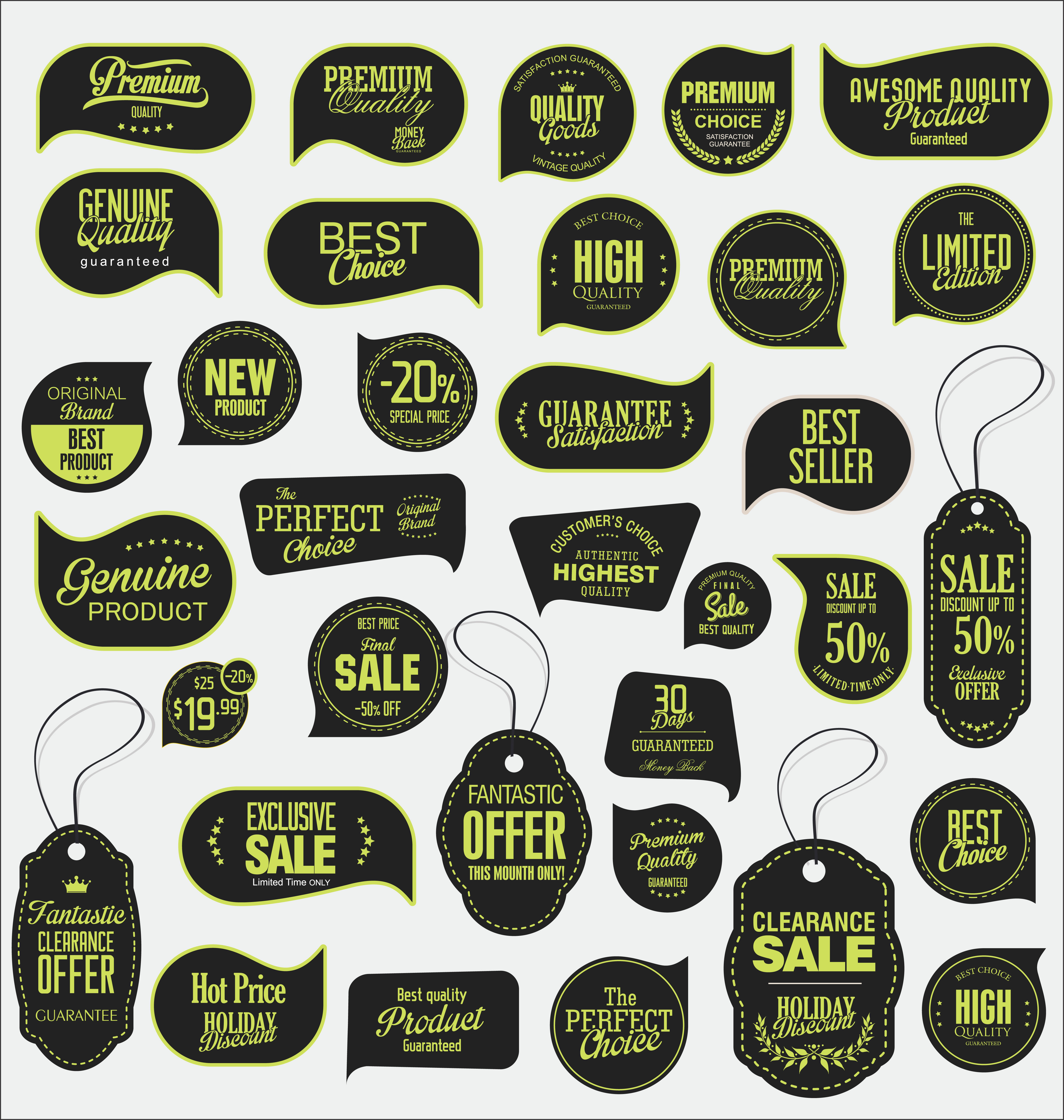 Modern badges stickers and labels collection 324265 Vector Art at Vecteezy