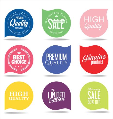 Modern badges stickers and labels collection vector