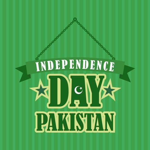 Happy Independence Day 14 August Pakistan Greeting Card vector