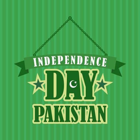 Feliz día de la independencia 14 de agosto Pakistán Tarjeta de felicitación vector