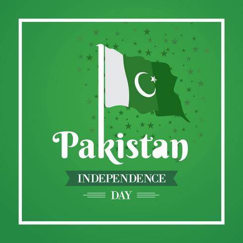 Feliz día de la independencia 14 de agosto Pakistán Tarjeta de felicitación vector