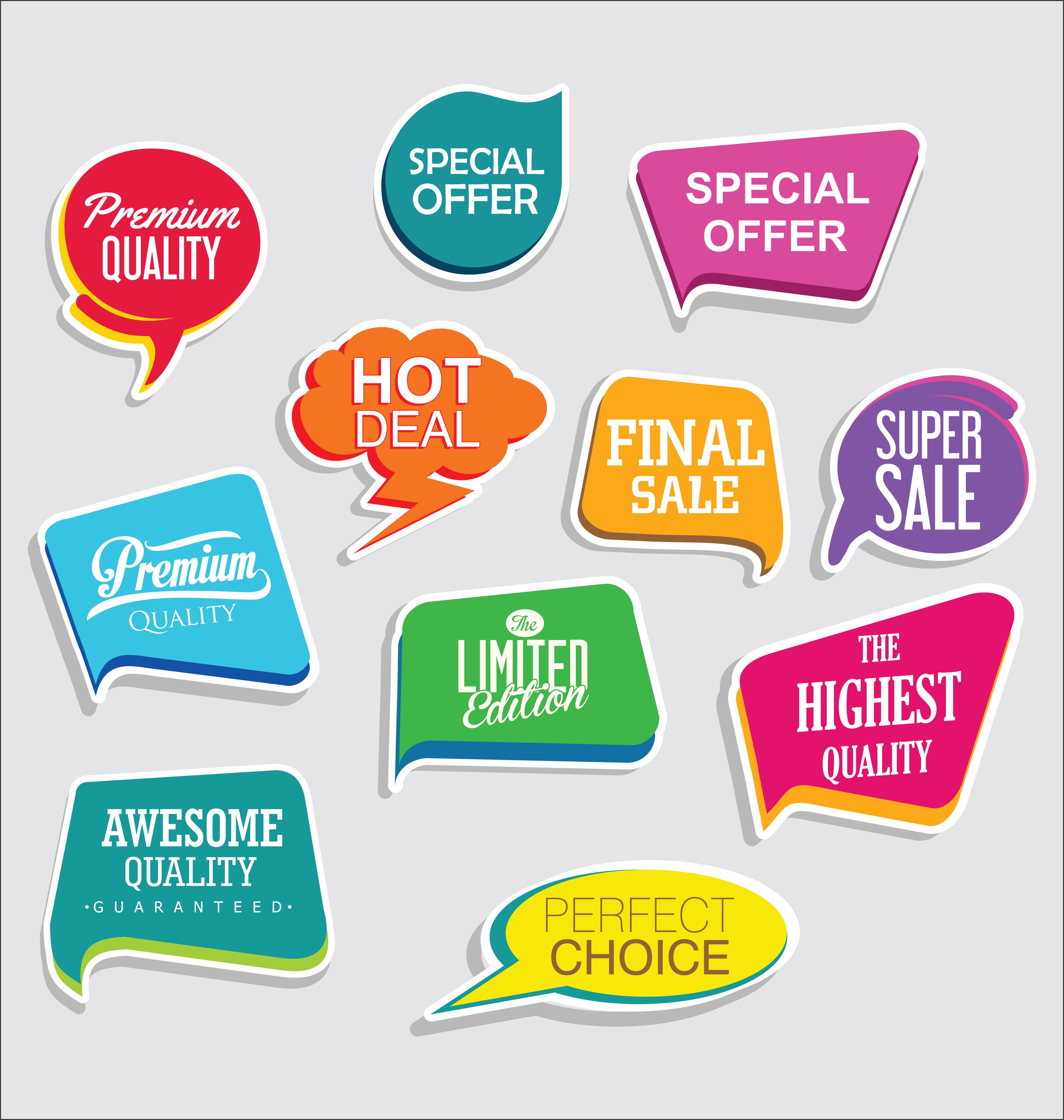 Modern badges stickers and labels collection 324441 Vector Art at Vecteezy