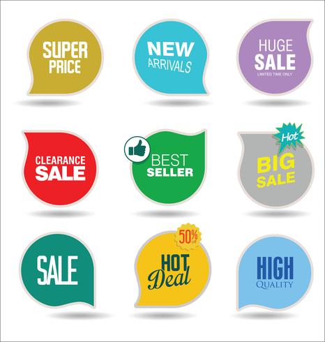 Modern badges stickers and labels collection vector