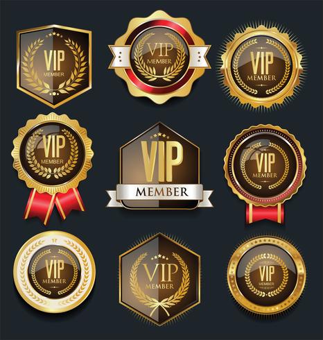 VIP golden label collection vector