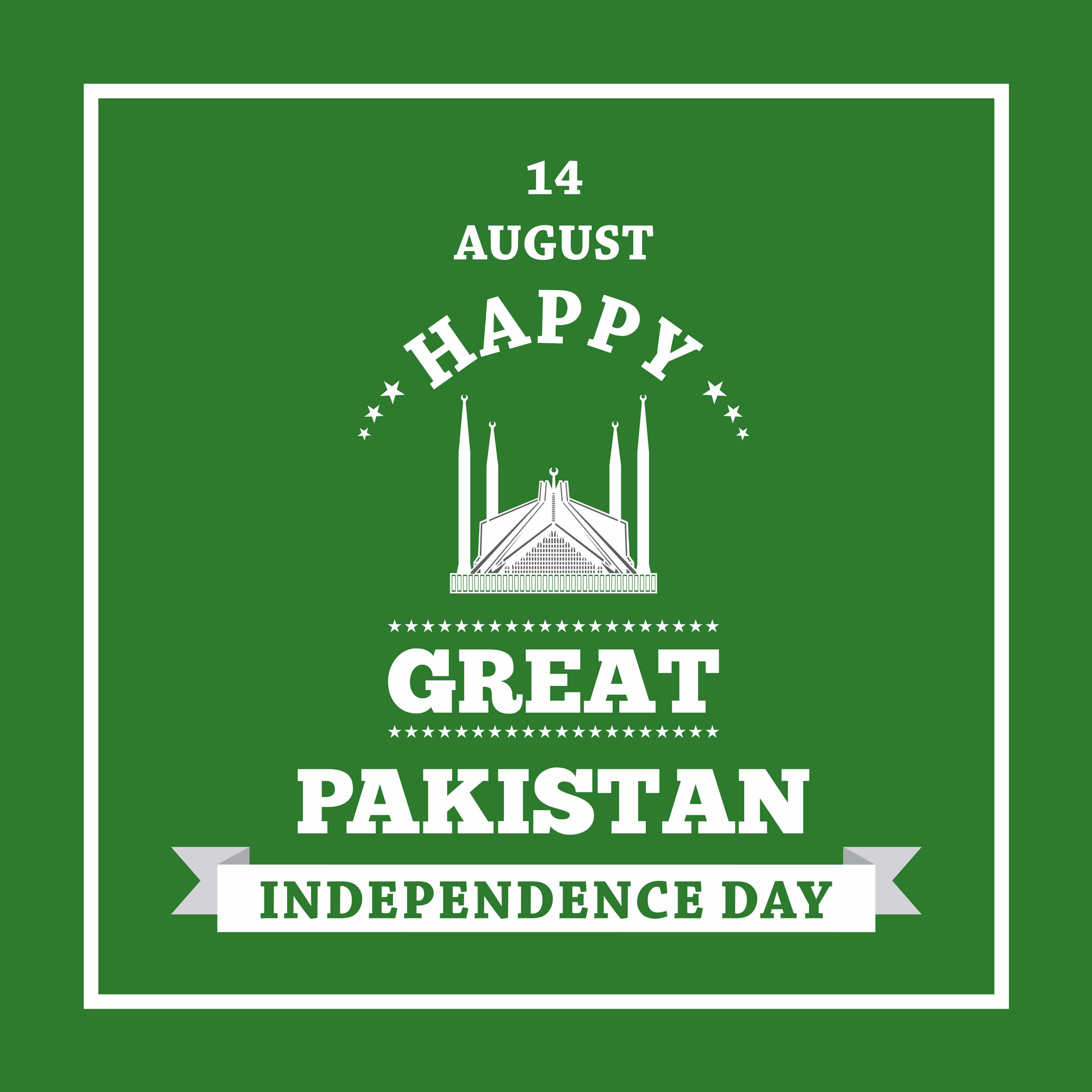 Happy Independence Day 14 August Pakistan Greeting Card ...