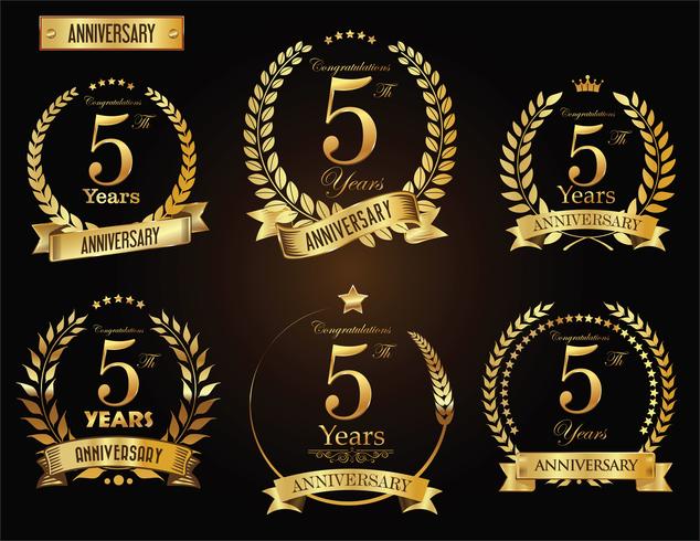 anniversary background vector