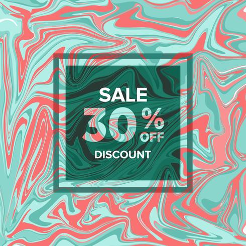 Sale Banner Marble on Background vector