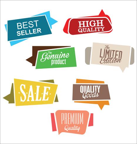 Modern badges stickers and labels collection vector