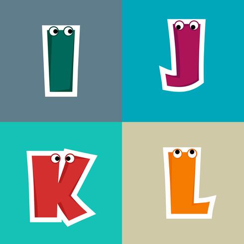 Alphabet Cartoon Font For Kids vector