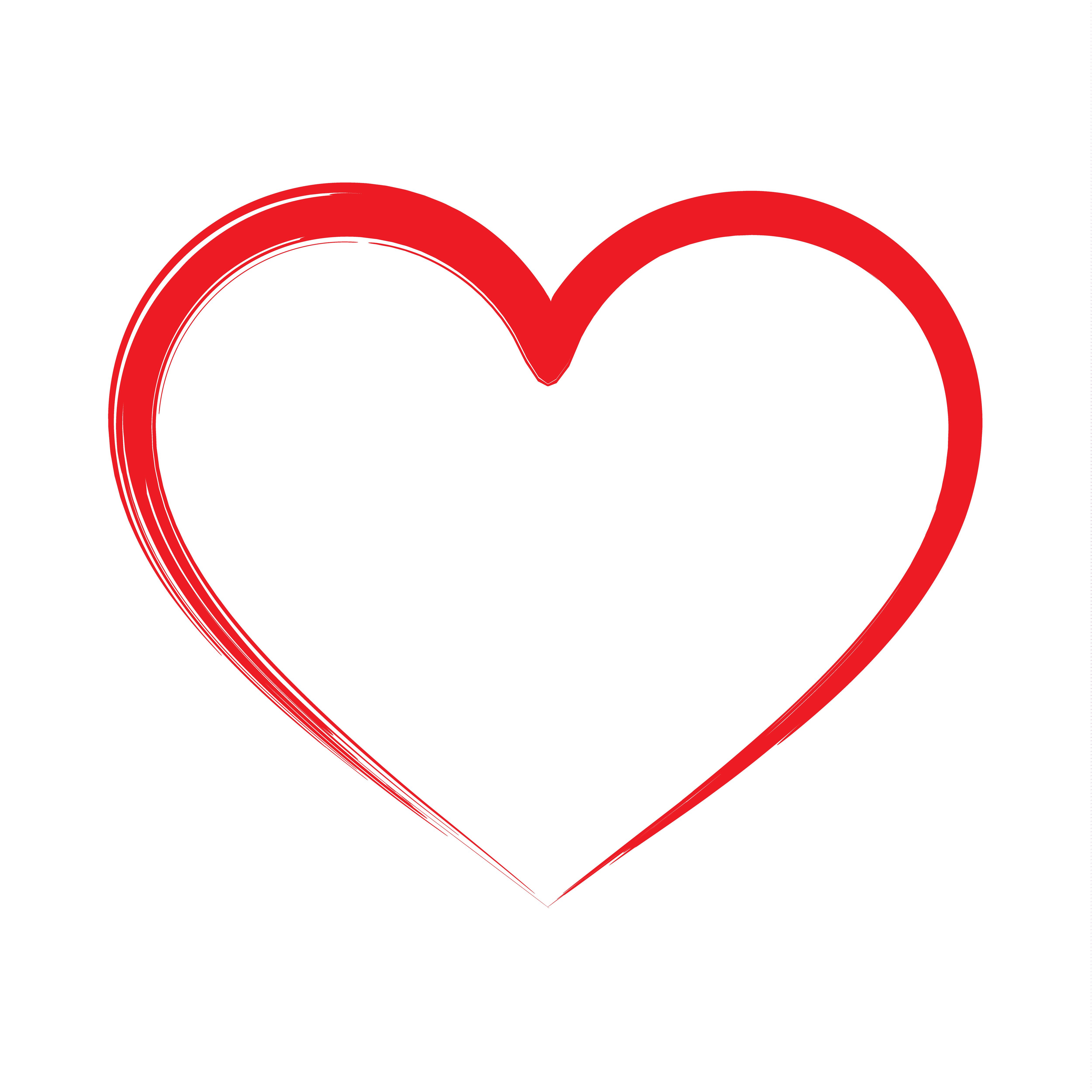Download Brush drawing calligraphy heart, isolated on white 324748 ...