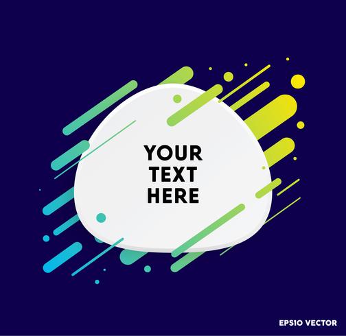 Vector background with paper card and abstract colorful shapes