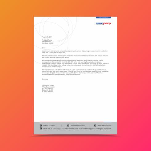  Corporate Business Letterhead Design Template  vector