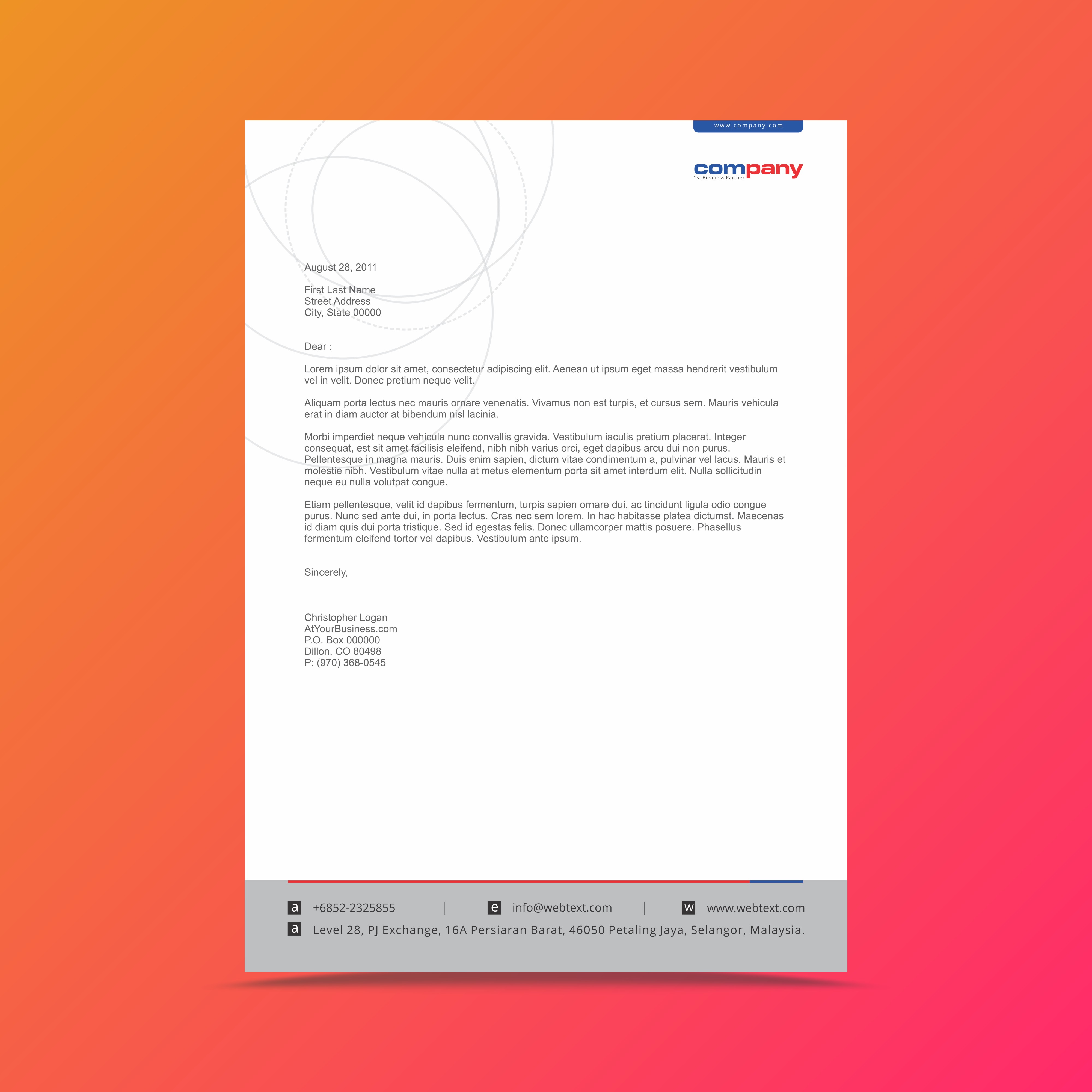 Corporate Business Letterhead Design Template 324985 Vector Art at Vecteezy