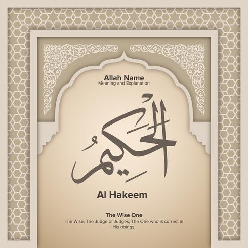 99 names of Allah with Meaning and Explanation vector