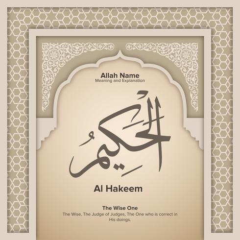 99 names of Allah with Meaning and Explanation vector