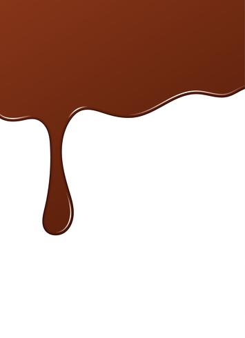 Liquid Chocolate or Brown Paint. Vector illustration.