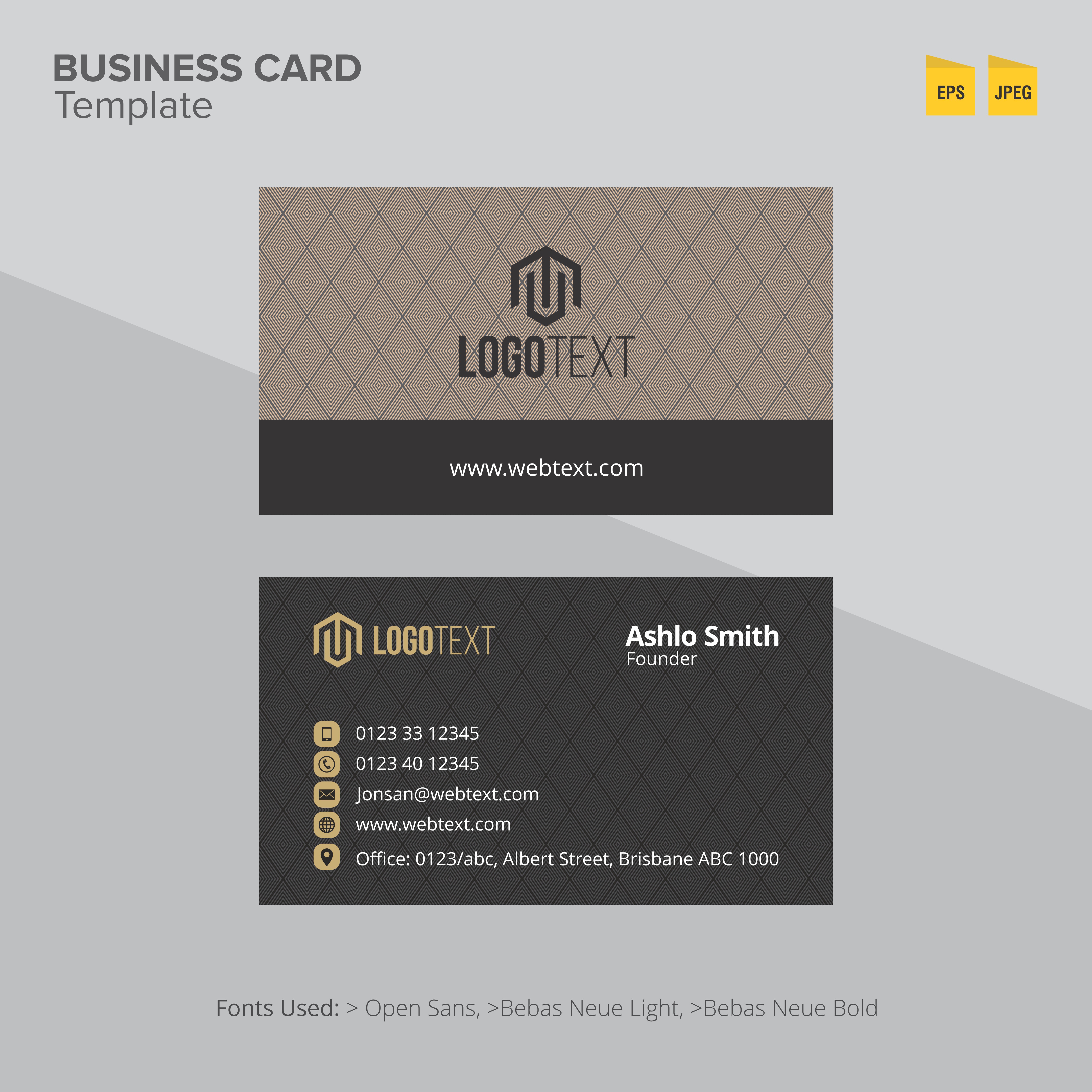 Professional Business Card Design Template 23 Vector Art at In Business Card Template Open Office