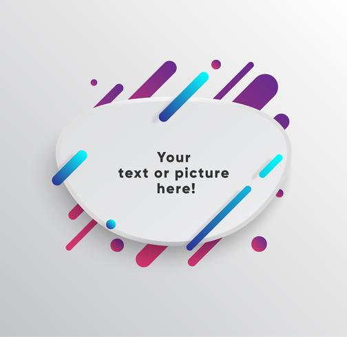 Vector Background With Paper Card And Abstract Colorful