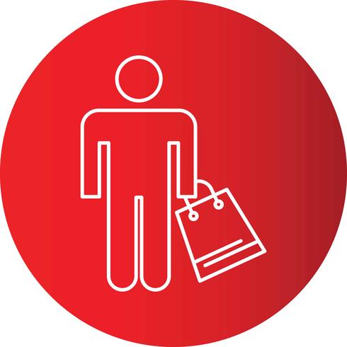 Man with shopping bag vector