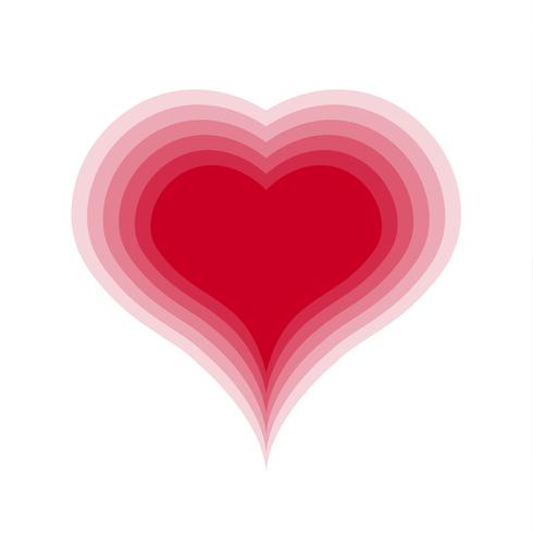 Corazón de mezcla roja con fondo transparente. Ilustración vectorial vector