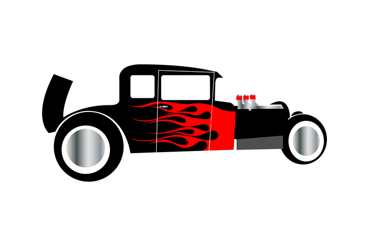 Hot rod car vector