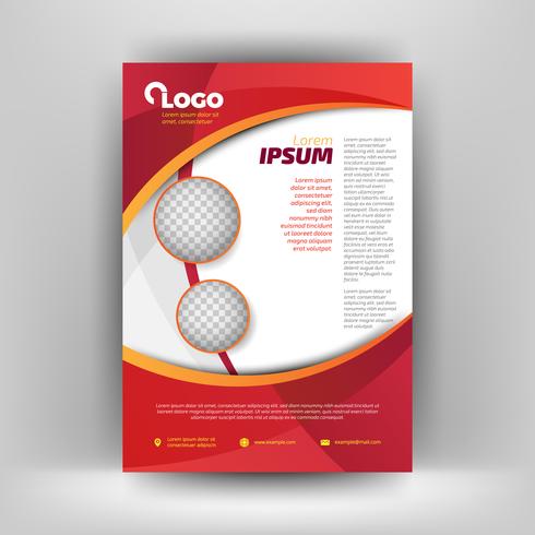 flyer yellow background template modern business vector