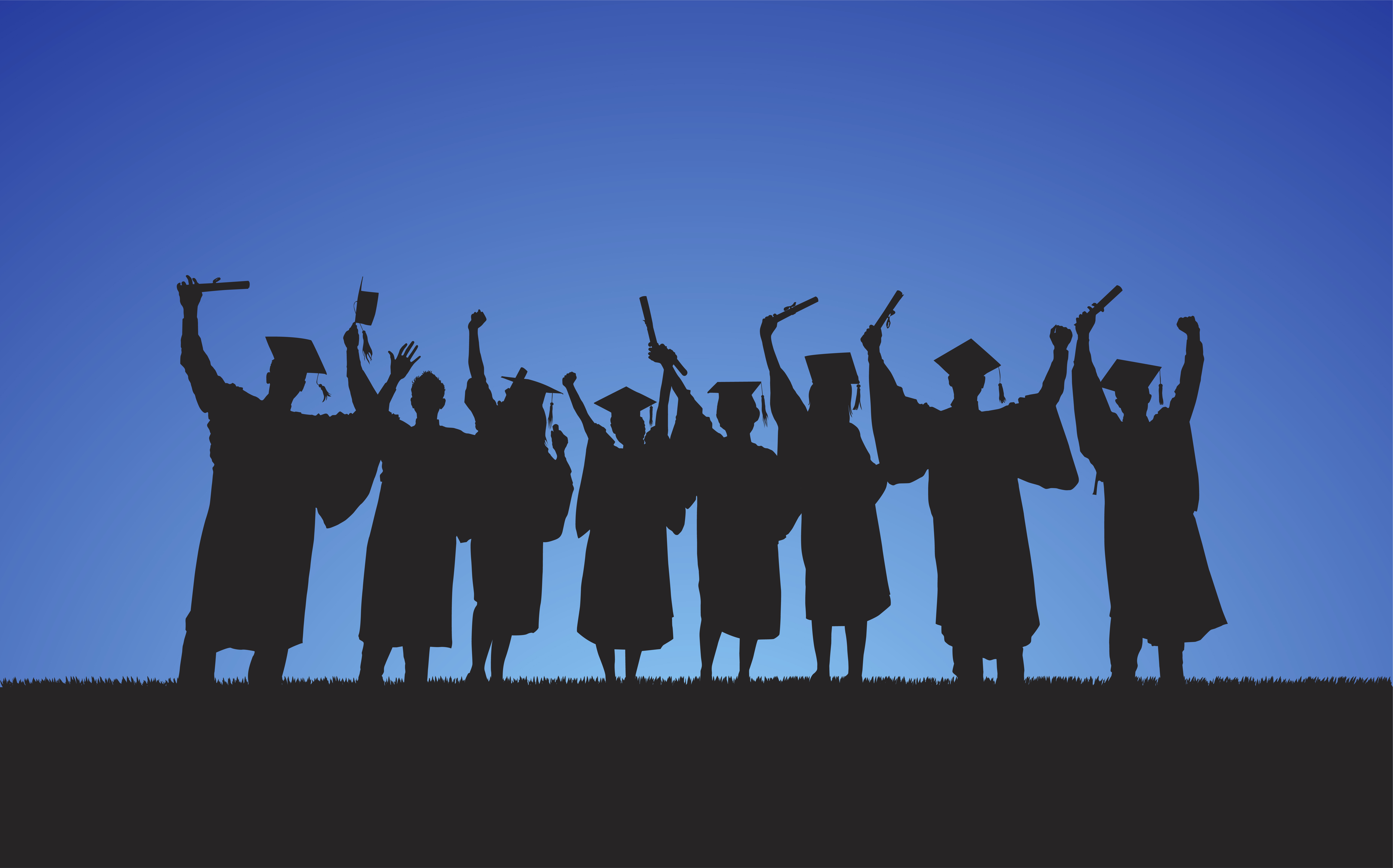 Illustration of university graduates - Download Free Vectors, Clipart