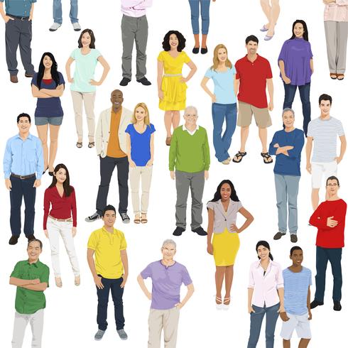 Illustration of diverse people - Download Free Vector Art, Stock Graphics & Images